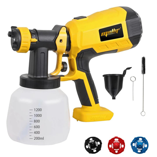 Pistola pulverizadora para Dewalt 18V 20V MAX Bateria Pistola pulverizadora de tinta sem fio com 3 padrões de spray para pintura de cerca de teto (somente ferramenta)