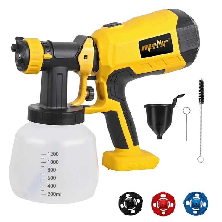 Pistola pulverizadora para Dewalt 18V 20V MAX Bateria Pistola pulverizadora de tinta sem fio com 3 padrões de spray para pintura de cerca de teto (somente ferramenta)