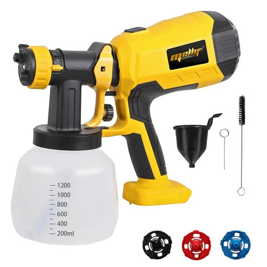 Pistola pulverizadora para Dewalt 18V 20V MAX Bateria Pistola pulverizadora de tinta sem fio com 3 padrões de spray para pintura de cerca de teto (somente ferramenta)